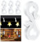 Meetory 100 Pcs Gutter Hooks for Outdoor & Christmas Lights, Mini Plastic Hooks for Seasonal Fairy Lights