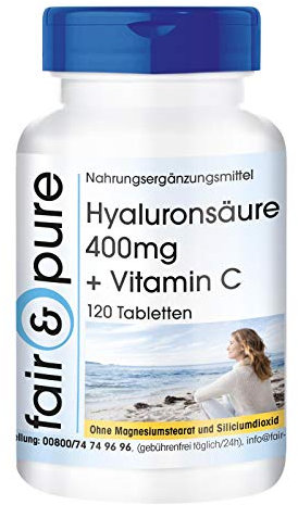 Fair & Pure® - Hyaluronsäure-Tabletten 400mg mit Vitamin C - 120 Tabletten - hochdosiert