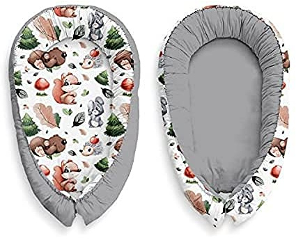 KosPu Multifunktionell mysig babynest-kokong för babys och spädbarn, bo, resesäng, 100% bomull, antiallergisk