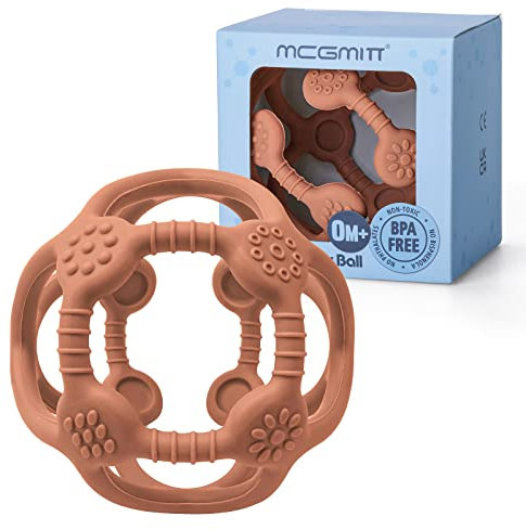 Balle Sensorielle pour Bébé - Jouet Tactile à Saisir pour Enfants, Dentition et Jeu pour Améliorer l'Expérience Visuelle (Orange)
