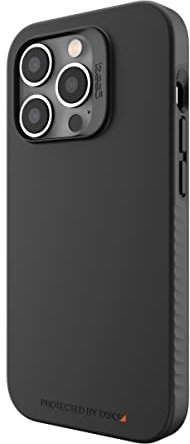 ZAGG Gear 4 Rio D30 Schutzhülle Kompatibel mit iPhone 14 Pro, Stoßfest, MagSafe Kompatibel, Wireless Charging, 5G, (Schwarz)