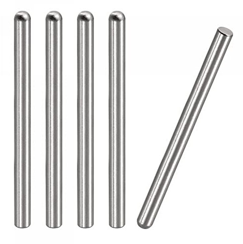 Sourcing Map 6x80mm Dowel Pin, 5pcs 304 Stainless Steel Round Head Flat Chamfered End Bunk Bed Pins Shelf Pegs Support Shelves Fasten Elements