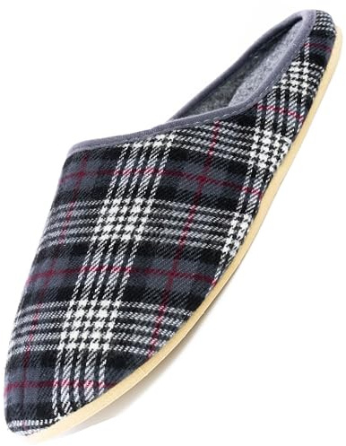 APREGGIO Pantoufles Homme Feutre – Chaussons Confortables avec Semelle Solide – Gris – Taille 43