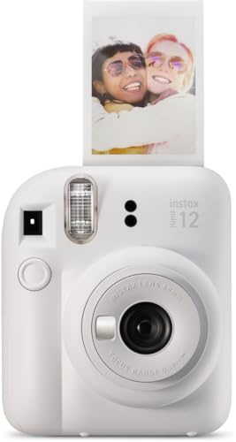 Fujifilm Instax Mini 12 Instant Film Camera, Clay White