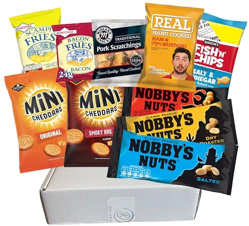 Ultimate Snack Box - Great for Film/Date Night or Sharing - Crisps, Nuts, Pork Scratchings - Mini Cheddars, Scampi & Bacon Fries and Many More Tasty Snacks! - Exclusive to Delivrowe