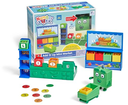 Learning Resources Numberblocks Add It Up Mini Market, Role Play Toy, Counting Toy for Toddlers, Learning Toys for Kids 3-5, Gifts for Kids, Ages 3 4 5+
