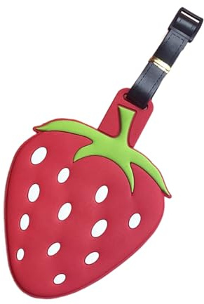 Etiquetas de equipaje para maletas: etiquetas de etiqueta de maleta de silicona, identificador de viaje en de fruta | Linda portada de privacidad de identificación para bolsas, colorido etiqueta