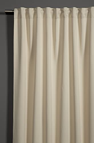 Sehlbach Tenda pronta per l'uso con fettuccia, Dimout uni, Beige, 140 x 245 cm, A risparmio energetico in inverno, Termoresistente in estate, Opaco, Tenda perfetta