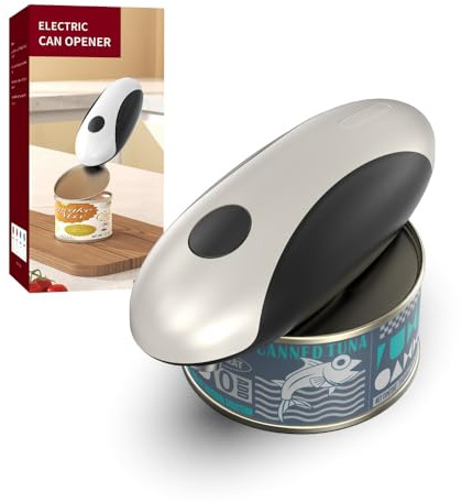 VIFERR Abrelatas Eléctrico Recargable por USB, Abrelatas Eléctrico Apto para la Mayoría de los Tamaños de Latas, Magnético dos Colores Abridor de Latas para Cocina