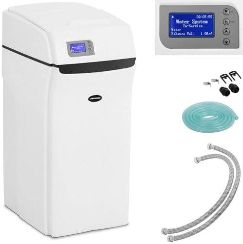 Uniprodo UNI_WATERSOFTENER_3500 Entkalkungsanlage Wasserenthärtungsanlage Enthärtungsanlage Wasserenthärter Wasserentkalker Wasserentkalkungsanlage 8-20 Personen 30 l Harz