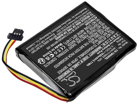 TECHTEK batterier kompatibel med [TomTom] 4EN6.001.02, 4EN62, 4EN62. 4EN6.001.02, Start 60, Start 60 EU, Start 60 M, VIA 1605 ersätter AHA11111003, för VFA FBA