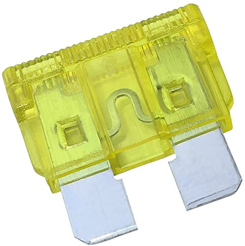 AERZETIX - C52669 - Juego de 10 fusibles enchufable midi 19mm planos - 20A - color: amarillo - automóvil/vehículo