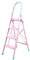 Tritthocker Schwere Aluminium-Trittleitern, Supermarkt The Mall Klappstufen Indoor Outdoor Home Trittleiter 4-Stufen-Leiter/Rosa/45X75X145Cm