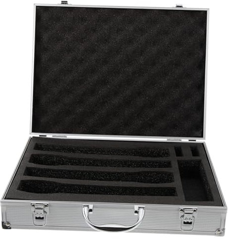 DIKACA Tragetasche für Hartschale für Mikrofon Tragbarer Speicherorganisator Mikrofonzubehörtasche mit Griff Reisefreundliche Mikrofonschutzbox