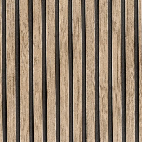 LOVADA Brown Wood Slat Peel and Stick Wallpaper - 17.5x200 Textured Faux Wood Self-Adhesive, Waterproof Removable Wall Panel for Bedroom, Kitchen, Accent Wall - Easy Install