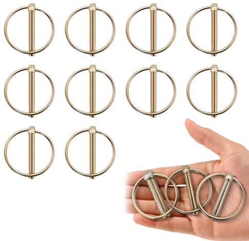 10 Stück Klappsplinte,Ringsplinte Verzinkt Sicherungssplint für Rasenmäher Anhänger Traktoren Lastwagen Bauernhof,Rostfrei Langlebig Splinte Klappstecker,Sicherungssplint,Sicherungsstift (4.5×36mm)