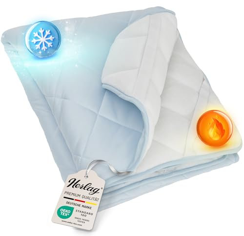 Herlag Matratzenauflage 140x200cm | 2-in-1 Wendeauflage mit Sommer- & Winterseite | Ganzjähriger Matratzenschoner | Cooling-Gewebe & Micro-Flanell | Waschbar & Trocknergeeignet | Öko Tex 100