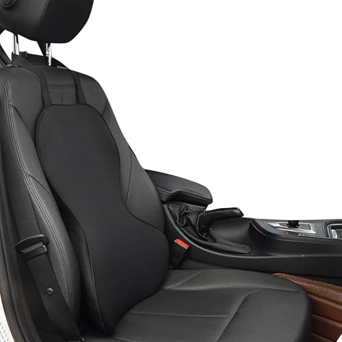 Cuscino lombare per auto, 42 x 12 cm, ergonomico, per sedia da ufficio, cuscino in memory foam, progettato per guidatore, supporto scoliosi, supporto auto, cuscino lombare per auto