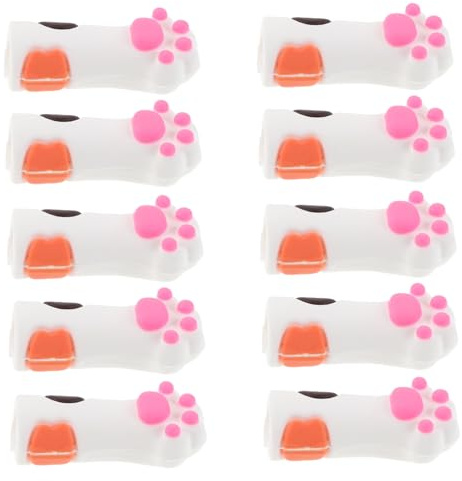 POPETPOP 10piezas Fundas de Silicona para Tijeras de Cutículas Protectores Forma de Pata de Gato para Herramientas de Manicura y Pedicura Fundas para Pinzas y Alicates
