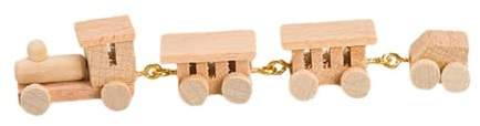 KTUXZCI L'ornamento fai da te a forma di treno in miniatura valorizza i design scenografici, evidenziando caratteristiche complesse e aggiungendo realismo alla scena , marrone chiaro , 10x1.8x1.2 cm