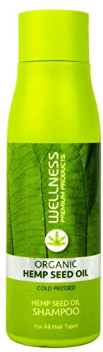 WELLNESS PREMIUM PRODUCTS VolumePLEX Hemp Shampoo | 500 ml | Befeuchtend | Bio-Hanf Shampoo Damen Herren | Für alle Haartypen | Grün