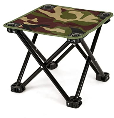 Vastsea Sgabello da Campeggio Pieghevole, Sgabello da Pesca Pieghevole, Sedia Pigra Portatile, Adatta per Viaggi all'Aperto, Barbecue, Campeggio(Piccolo camuffamento)