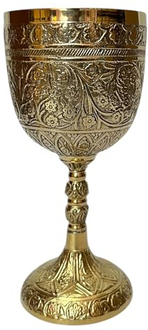 Gold 1x Wine Chalice Cup Coumunioun Elegant Drinking Goblet 280ml Mediveal Inspired Game of Thrones Wedding Fantasy Chalice Cup 7 inch
