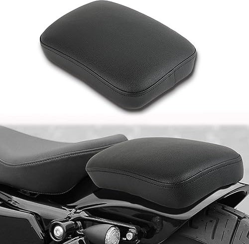 DREAMIZER Cojín para Asiento Trasero de Motocicleta con 8 Ventosas para Bobber Sportster Softail Touring XL 883 1200 Cruiser personalizado (Nera)