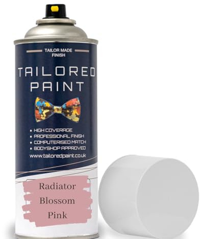 Tailored Paint Premium Radiator Aerosol Spray Paint Heat Resistant To 100ºC - Quick Air Dry No Primer Needed (Gloss, Blossom Pink)