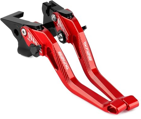 CXEPI Moto Leve Freno e Frizione in alluminio Regolabile Per Keeway RKF 125 RKF125 2018-2021,Rosso