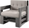 Lermowood Palettenmöbel Mp Sessel 80 x 60 x 30 cm Grau | Europaletten Indoor und Outdoor Lounge Gartenmöbel Holz Gartenmöbel Set Lounge Möbel Terrasse Balkon Loft Stil Paletten