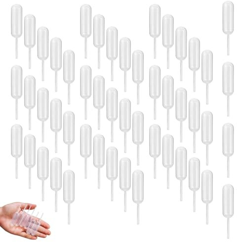 50 Pièces Pipettes Transfert de Squeeze Pipettes de 4 ML en Plastique Mini Pipettes De Liquide Transparent pour Chocolat,Petits Gâteaux,Crème Glacée,Confiture