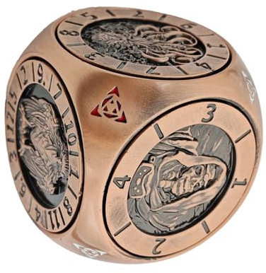 Accessoire De Jeux De Société - Outil Portable pour Divertissement Quotidien, Dé Tourneur Solide Métallique avec Étui Magnétique| Gadget Amusant pour Réunions Amicales Compétitions Bar Famille Loisir