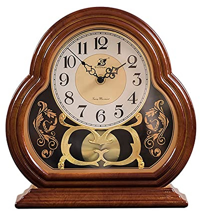 Orologio da caminetto, funzionamento a batteria, stile retrò, per soggiorno e mensole, design elegante per un'estetica senza tempo