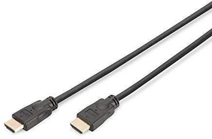 DIGITUS Cable de conexión HDMI Premium High Speed, tipo A - HDMI 2.0 - 3.0m - con canal Ethernet - Ultra HD 4k/60Hz - compatible con TV/beamer/monitor - contactos chapados en oro - negro