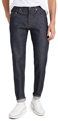 Naked & Famous Denim Men's Easy Guy - Dirty Fade Selvedge, Indigo, 34