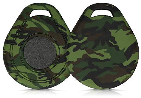 kwmobile Cover Chiave Compatibile con Chiave Harley Davidson - Porta-Chiavi Anti-Scivolo per Moto Scooter - Custodia Silicone - Camouflage Nero/Verde Chiaro/Verde Scuro