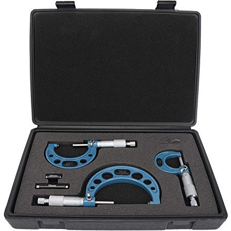 Garosa 3Pcs External Micrometer 0-75mm Outside Micrometer Bearing Steel High Accuracy Outside Diameter Measurement Machinist Tool