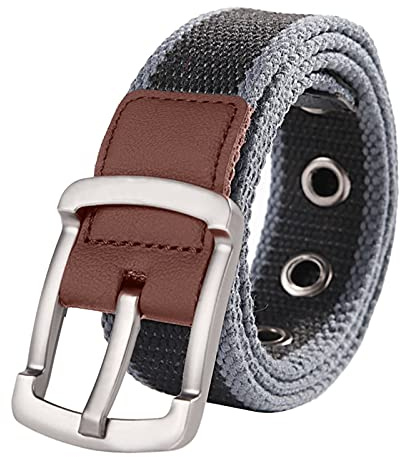 BAIAA Cinturón Lona Con Hebilla De Metal, Cinturón Trenzado Salvaje Informal Para Hombres, Para Jeans, Pantalón