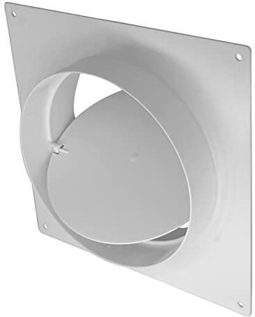 Steinberg14 Wall Flange 150 mm with Backflow Valve PVC Connector Connector Round Pipe Ventilation Pipe