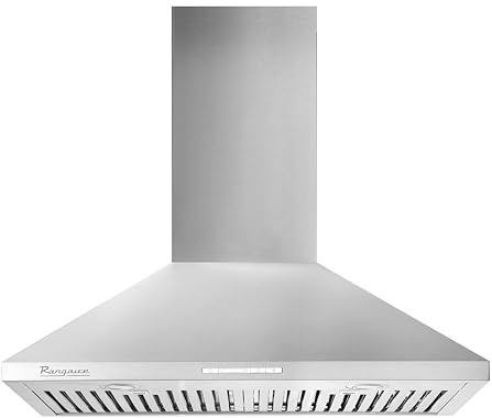 Rangaire RHWMP30S 30 Wall Mounted Hood, 3 Speed Fan, LED Lights, Push Button Control, Stainless Steel