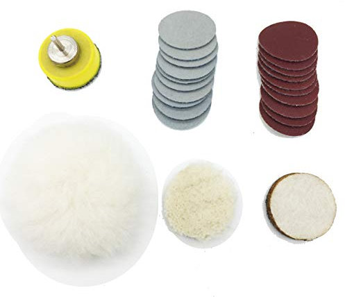 SZTVECFW Disque de Polissage de 6 Pouces, 150mm, Roue en Laine de Papier de Verre en Velours