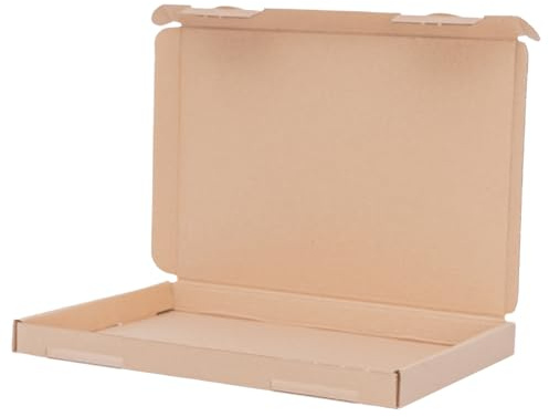 Förpackning stora brevlådor brun 230 x 160 x 20 mm – A5 – frakt post vikbar låda kalenderförpackning bokförsändelse – perfekt för frakt 100 stycken