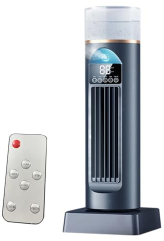 Mwqpgyh Tower AC Air Conditioner | Tower Air Cooling Fan for Bedroom | 6 Speeds Quiet Oscillating Bladeless Cooler with Remote for Bedroom Living Room Office RV