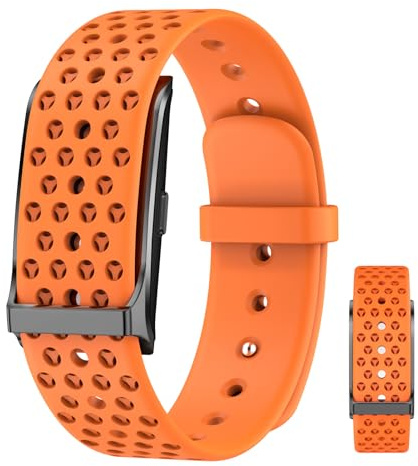Denash Bracciale Intelligente per la Salute, Attività Indossabile Magnetica e Tracker Fitness, Bracciatore Fitness Tracker con più modalità Sportive per Uomini (ORANGE)