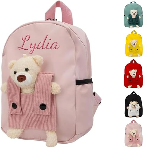 Générique Sac a Dos Enfant Maternelle Fille & Garcon, Sac Personnalisable Bebe Creche Pour D'école Maternelle, Cartables Personnalisé Enfant Prenom, 27 x 21 cm (Rose)