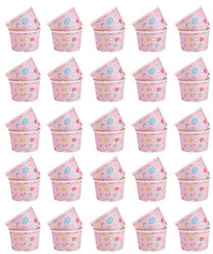 Veemoon 50 Pezzi Ciotole Usa e Getta per Gelato in Carta Spessa Coppe da Dessert Monouso per Yogurt Mousse e Budini per Ristoranti e Uso Domestico
