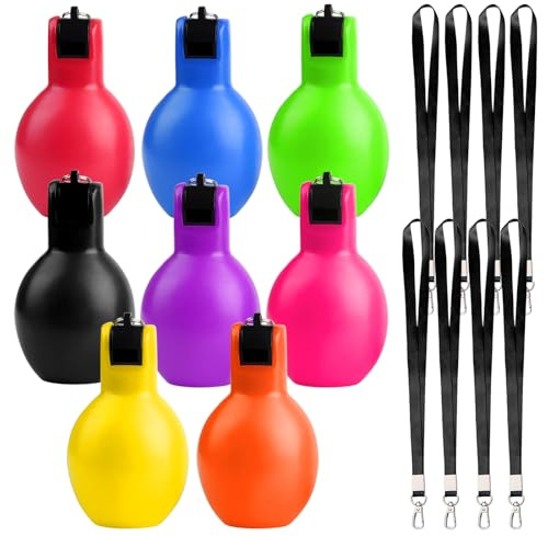 BYZESTY 8 Pièces Sifflet à Main, Lot de Sifflet Arbitre, SiffletPoire Professionnel, Sifflet de Enfant Entraîneur, Sifflet d'Hygiène à La Main pour Sports Basketball Football
