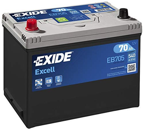 12V 70AH 540A EXIDE EB705 031/069 / 072 Car Van SUV 4X4 HEAVY DUTY Battery - 3 Years Warranty (Please Check Size Before Buying)