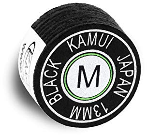 Kamui Punta per Stecca da Biliardo Laminata Nera, 1 Pezzo (M, 13 mm)